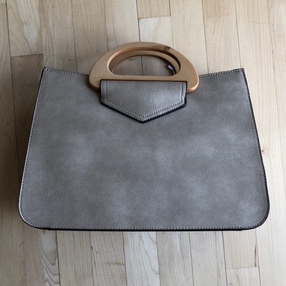 Vegan leather satchel or cross body bag - Picture 3 of 6